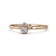 1 - Paw Bold Round Diamond Promise Ring 
