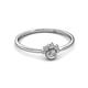 3 - Paw Bold Round Lab Grown and Mined Diamond Promise Ring 