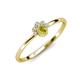 4 - Paw Bold Round Yellow and White Diamond Promise Ring 