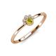 4 - Paw Bold Round Yellow and White Diamond Promise Ring 