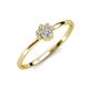 4 - Paw Bold Round Lab Grown and Mined Diamond Promise Ring 