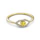 3 - Evil Eye Bold Round Yellow Sapphire and Diamond Promise Ring 