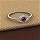 3 - Evil Eye Bold Round Ruby and Diamond Promise Ring 