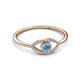 3 - Evil Eye Bold Round Blue Topaz and Diamond Promise Ring 