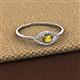 3 - Evil Eye Bold Round Yellow Sapphire and Diamond Promise Ring 