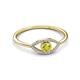 3 - Evil Eye Bold Round Yellow and White Diamond Promise Ring 