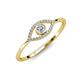 4 - Evil Eye Bold Round Diamond Promise Ring 