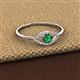 3 - Evil Eye Bold Round Emerald and Diamond Promise Ring 
