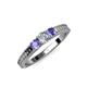 2 - Reveka Diamond and Tanzanite Three Stone Ring 