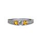 3 - Reveka Diamond and Citrine Three Stone Ring 