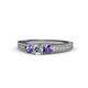 1 - Reveka Diamond and Iolite Three Stone Ring 