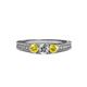 3 - Reveka Diamond and Yellow Sapphire Three Stone Ring 
