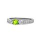 1 - Ayaka Peridot and Diamond Three Stone Engagement Ring 