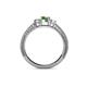 4 - Reveka Green Garnet and Diamond Three Stone Ring 