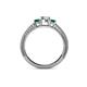 4 - Reveka Diamond and Emerald Three Stone Ring 