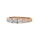 1 - Ayaka Diamond Three Stone with Side Stone Ring 