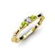 2 - Twyla Diamond and Peridot Three Stone Ring 
