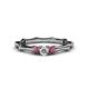 1 - Twyla Diamond and Rhodolite Garnet Three Stone Ring 
