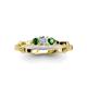 3 - Twyla Diamond and Emerald Three Stone Ring 