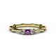 1 - Twyla Diamond and Amethyst Three Stone Ring 