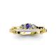 3 - Twyla Diamond and Iolite Three Stone Ring 