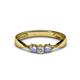 1 - Rylai Diamond and Tanzanite Three Stone Engagement Ring 