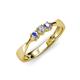 2 - Rylai Diamond and Tanzanite Three Stone Engagement Ring 