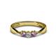 1 - Rylai Diamond and Amethyst Three Stone Engagement Ring 