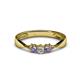 1 - Rylai Diamond and Iolite Three Stone Engagement Ring 