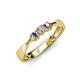 2 - Rylai Diamond and Iolite Three Stone Engagement Ring 