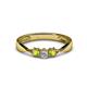 1 - Rylai Diamond and Peridot Three Stone Engagement Ring 
