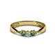 1 - Rylai Diamond and Emerald Three Stone Engagement Ring 