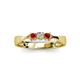 3 - Rylai Diamond and Ruby Three Stone Engagement Ring 