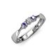 2 - Rylai Diamond and Iolite Three Stone Engagement Ring 