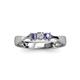 3 - Rylai Diamond and Iolite Three Stone Engagement Ring 