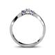 4 - Rylai Diamond and Iolite Three Stone Engagement Ring 
