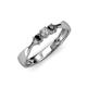 2 - Rylai Black and White Diamond Three Stone Engagement Ring 