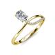 3 - Naysa Bold Oval Diamond 1.12 ctw Promise Ring 