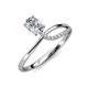 3 - Naysa Bold Oval Diamond 1.12 ctw Promise Ring 