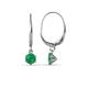 1 - Calla Emerald (4mm) Solitaire Dangling Earrings 