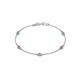 1 - Aizza (5 Stn/3mm) Petite Pink Sapphire and Lab Grown Diamond Station Bracelet 
