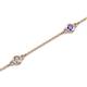 2 - Aizza (5 Stn/3mm) Petite Tanzanite and Lab Grown Diamond Station Bracelet 