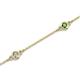 2 - Aizza (5 Stn/3mm) Petite Green Garnet and Lab Grown Diamond Station Bracelet 