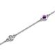 2 - Aizza (5 Stn/3mm) Petite Amethyst and Lab Grown Diamond Station Bracelet 