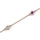 2 - Aizza (5 Stn/3mm) Petite Amethyst and Lab Grown Diamond Station Bracelet 