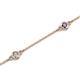 2 - Aizza (5 Stn/3mm) Petite Iolite and Lab Grown Diamond Station Bracelet 
