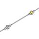 2 - Aizza (5 Stn/3mm) Petite Yellow Sapphire and Lab Grown Diamond Station Bracelet 