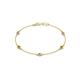 1 - Aizza (5 Stn/3mm) Petite Yellow Diamond and White Lab Grown Diamond Station Bracelet 