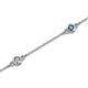 2 - Aizza (5 Stn/3mm) Petite London Blue Topaz and Lab Grown Diamond Station Bracelet 