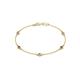 1 - Aizza (5 Stn/3mm) Petite Smoky Quartz and Lab Grown Diamond Station Bracelet 